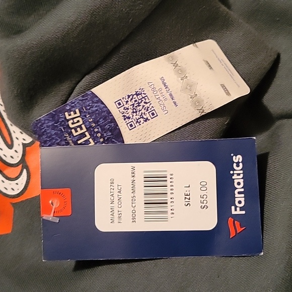 NWT: Fanatics Women's UM Hurricanes Script Raglan Pullover Hoodie - Picture 7 of 11